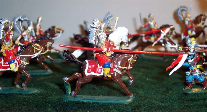 Winged hussars charging