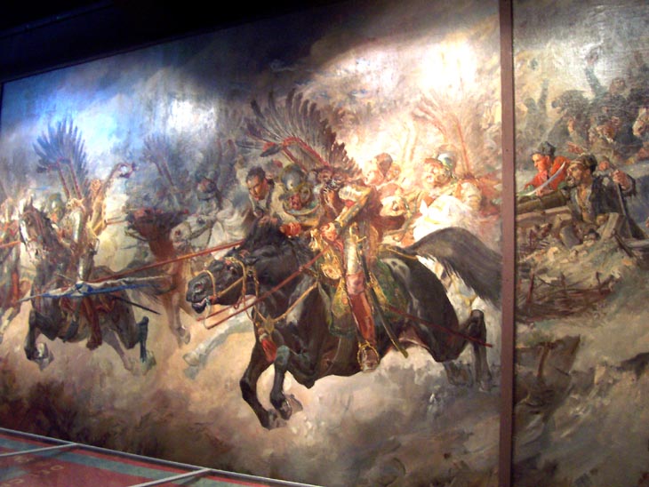 Charge of winged husaria. A picture in the museum.